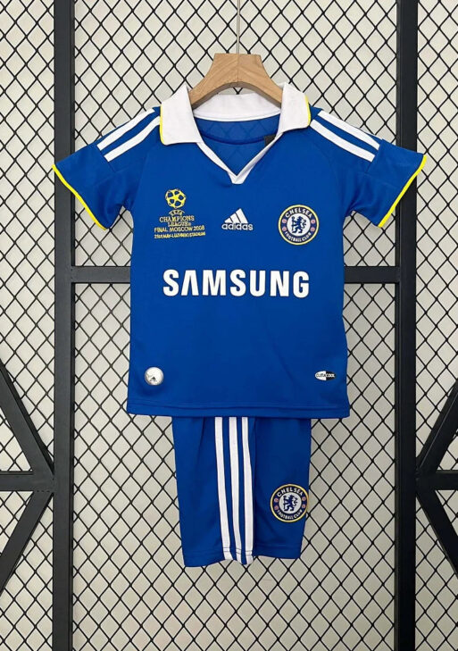 2008-2009 Retro Chelsea Champions League Final Home Kit Kids Size