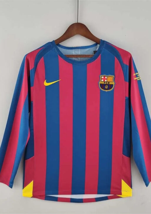 2005-2006 Retro Barcelona Home Jersey Long Sleeve