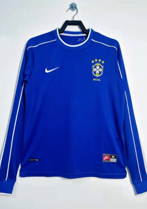 1998 Retro Brazil Away Jersey Long Sleeve