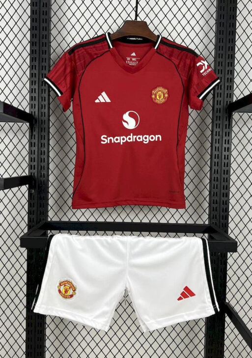 2025/2026 Manchester United Home Kit Kids Size