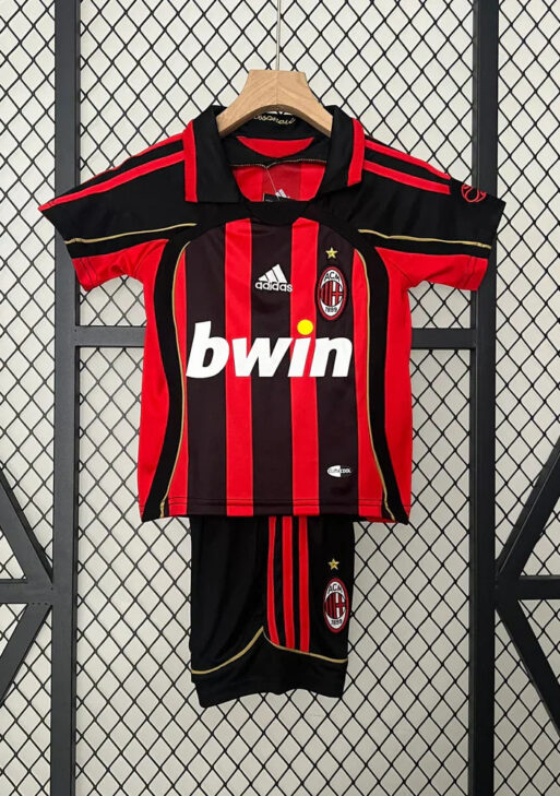 AC Milan Retro 2006/2007 Home Jersey Kids Size