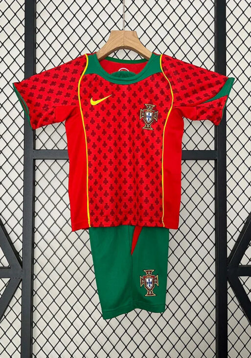 2004 Retro Portugal Home Jersey Kids Size
