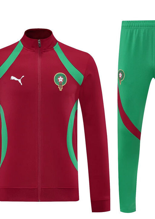 2025-2026 Morocco Red and Green Tracksuit
