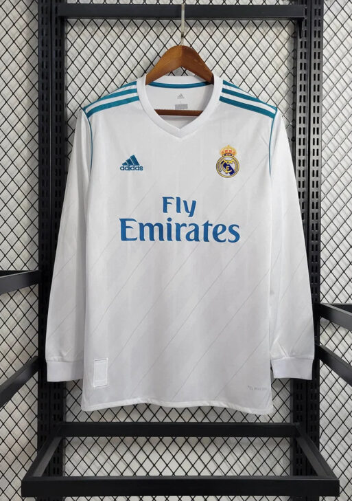 2017-2018 Retro Real Madrid Home Kit Long Sleeve