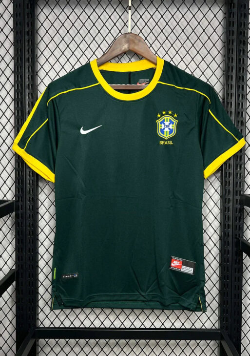 1998 Retro Brazil Goalkeeper Home Jersey