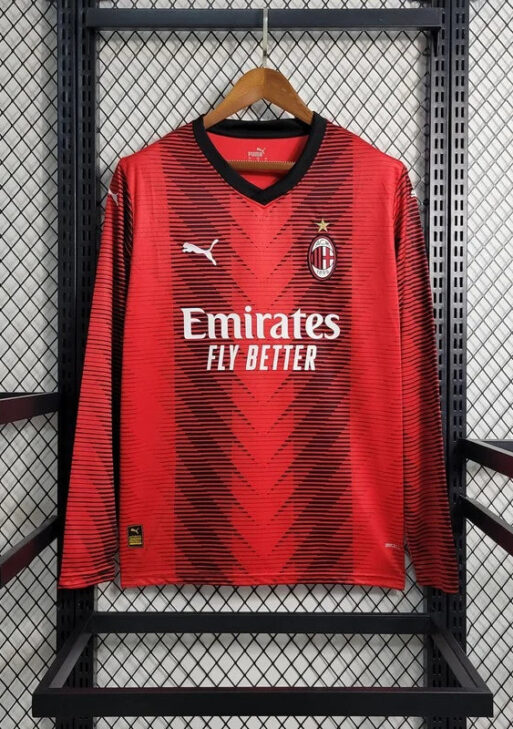 2023/2024 AC Milan Home Jersey Long Sleeve