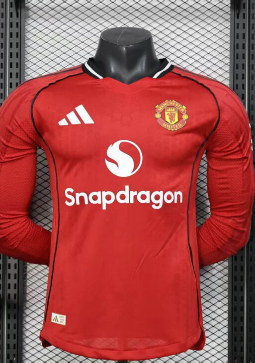 2025/2026 Manchester United Home Long Sleeve