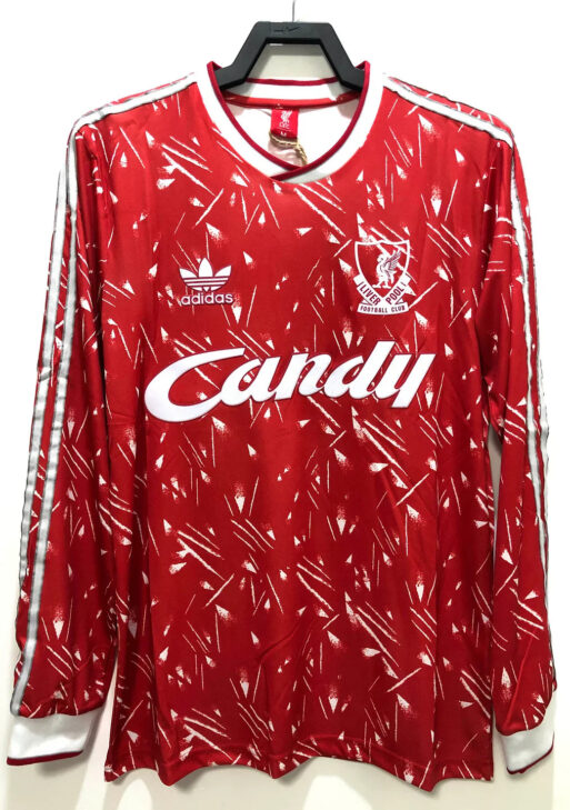1989-1991 Retro Liverpool Home Jersey Long Sleeve