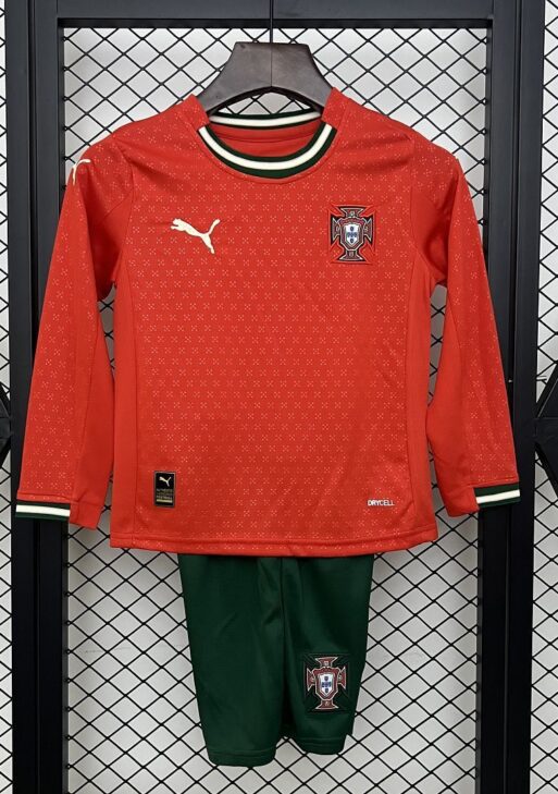 2025 Portugal Home Long Sleeve Kids Size