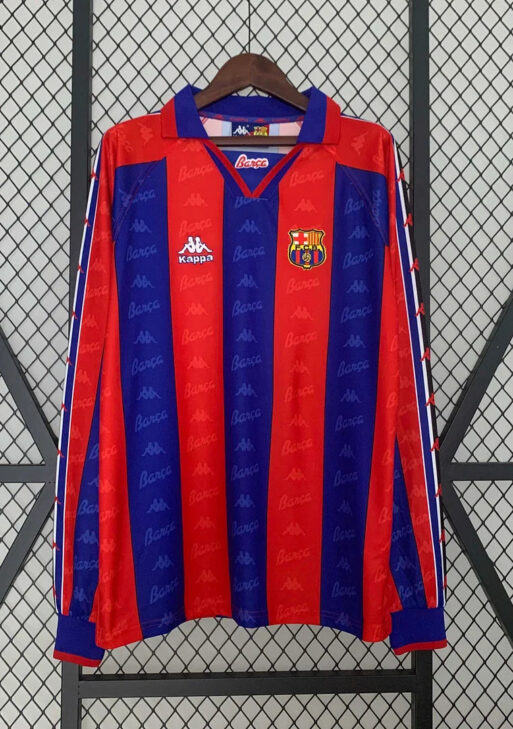 1995-1997 Retro Barcelona Home Jersey Long Sleeve