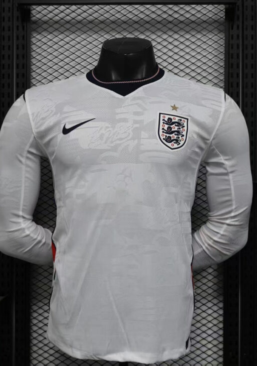 2026 England Home World Cup Kit Long Sleeve Player Version