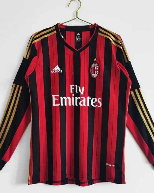 AC Milan Retro 2013-2014 Long Sleeve Home Kit