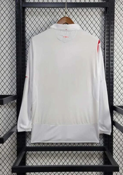 2006 Retro England Home Jersey Long Sleeve