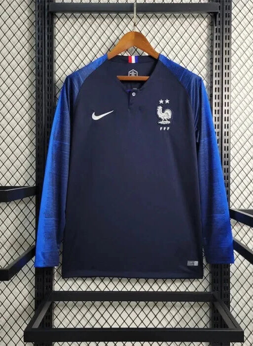 2018 Retro FIFA World Cup France Home Long Sleeve