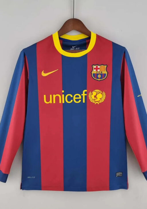 2010-2011 Retro Barcelona Home Jersey Long Sleeve