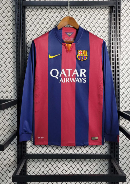2014-2015 Retro Barcelona Home Jersey Long sleeve