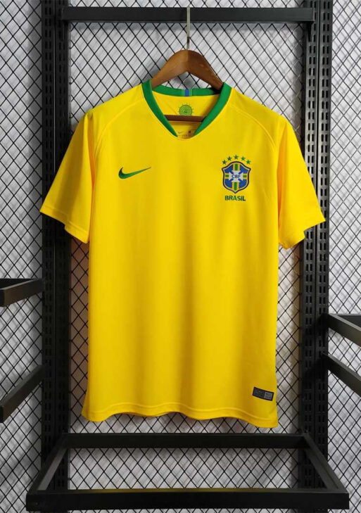 2018 Retro Brazil Home Jersey