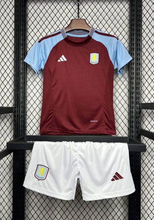 2024-2025 Aston Villa Home Kit Kids Size