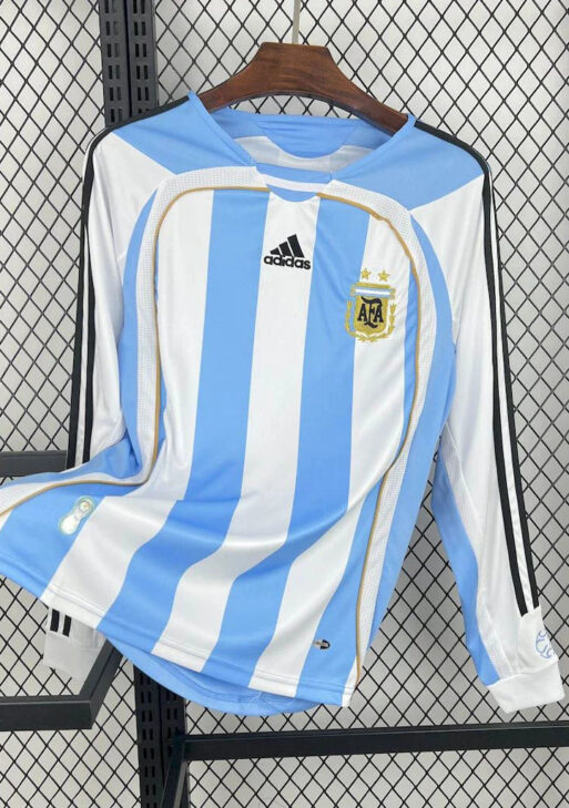 2006 Retro Argentina Home Long Sleeve