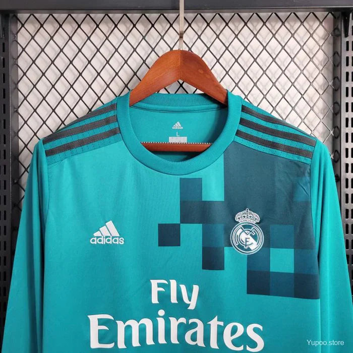 Real Madrid Retro 2017-2018 Third Kit Long Sleeve - Image 2