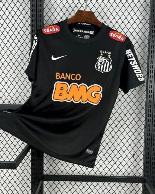 2012 Retro Santos Home Jersey Black Limited Jersey