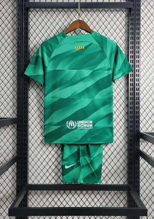 2023/2024 Barcelona Goalkeeper Kit Kids Size