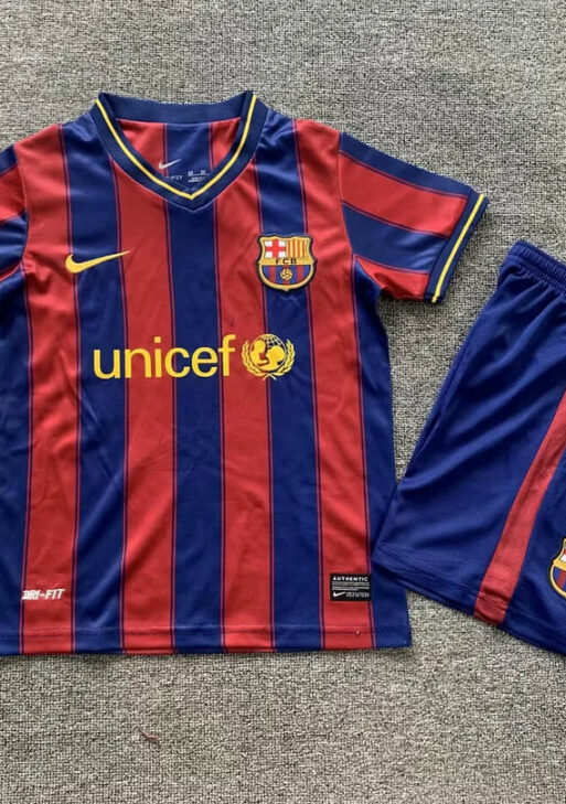 2009/2010 Retro Barcelona Home Kids Size