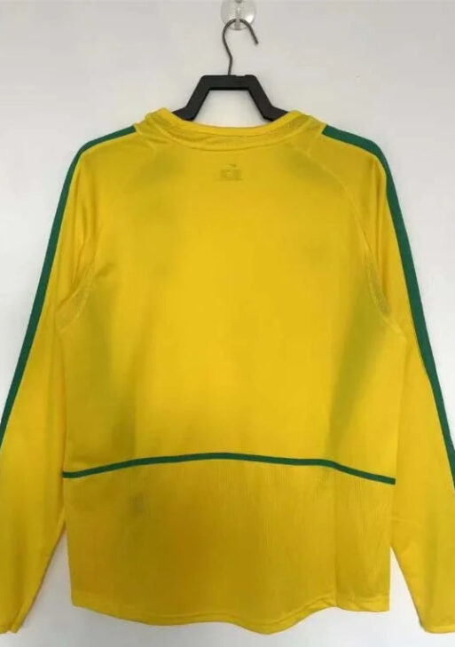 2002 Retro Brazil Home Jersey Long Sleeve