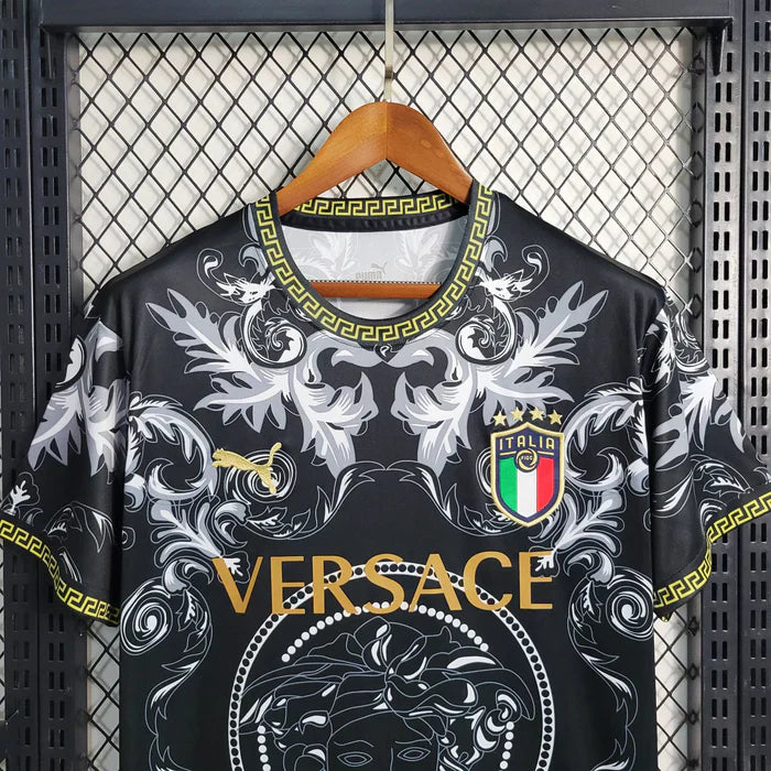 Italy "Versace" Black Limited Jersey - Image 2