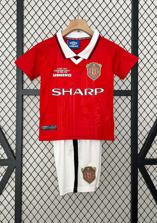 1999/2000 Retro Manchester United European Home Kids Size