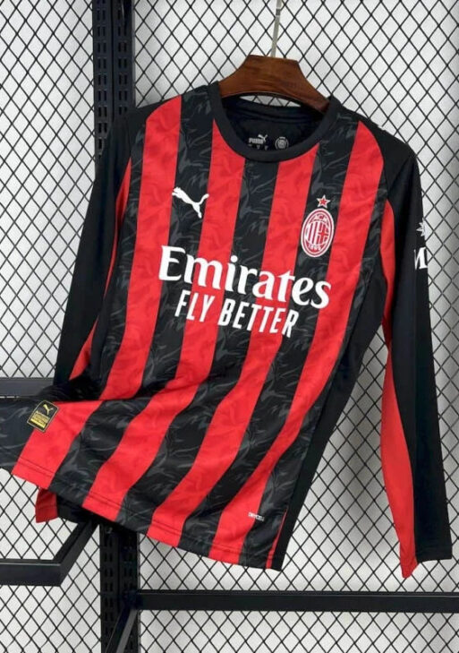 2025/2026 AC Milan Home Jersey Long Sleeve