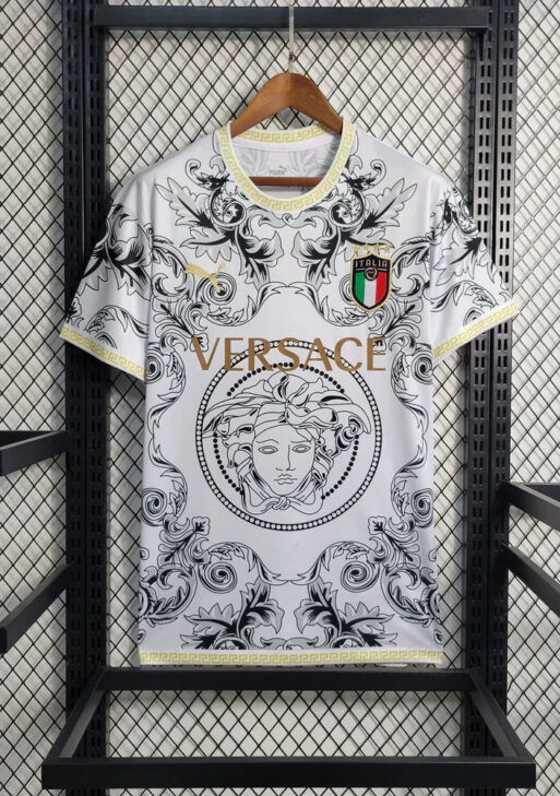Italy "Versace" White Limited Jersey
