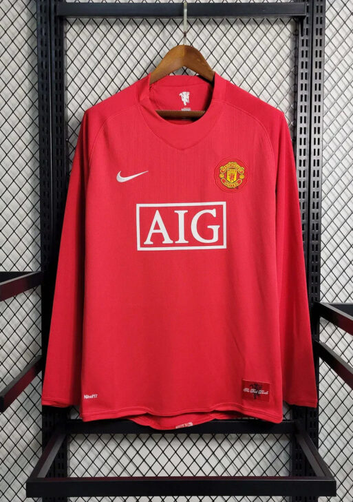 Manchester United Retro 2007-2008 Home Kit Long Sleeve