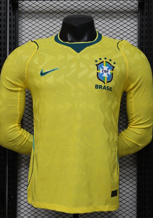 2026 Brazil Home World Cup Kit Long Sleeve Player Version