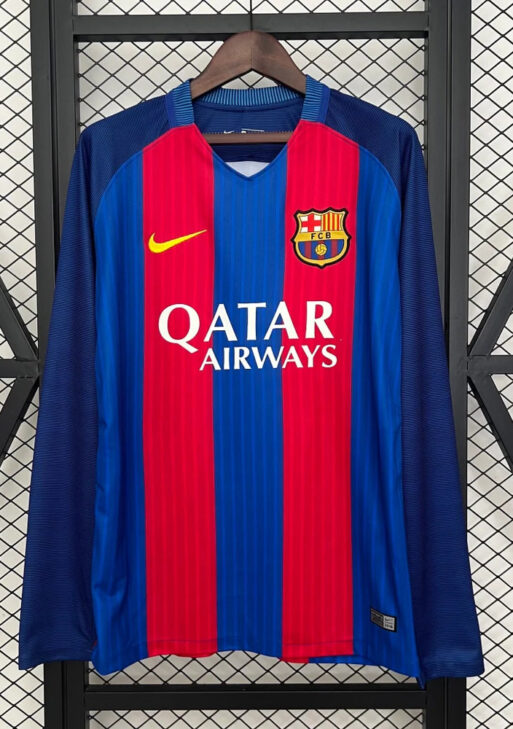 2016/2017 Retro Barcelona Home Jersey Long Sleeve