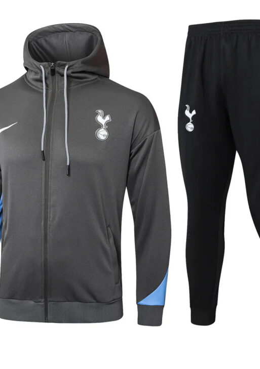Tottenham 2024 Gray and Black Tracksuit