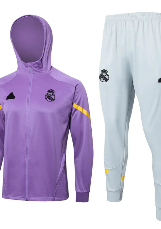 Real Madrid Purple and White Tracksuit