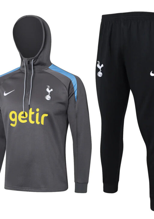 Tottenham Gray and Black Tracksuit