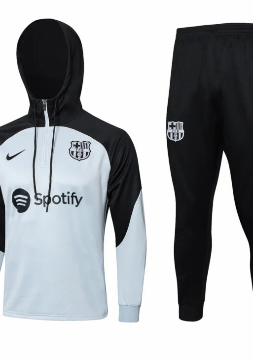 Barcelona White and Black Tracksuit