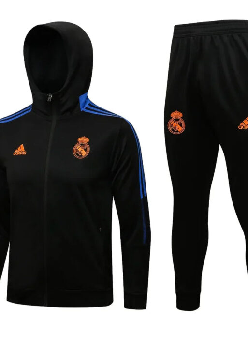 Real Madrid Black and Orange Tracksuit