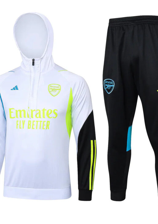 Arsenal FC Black and White x Lime Green Tracksuit