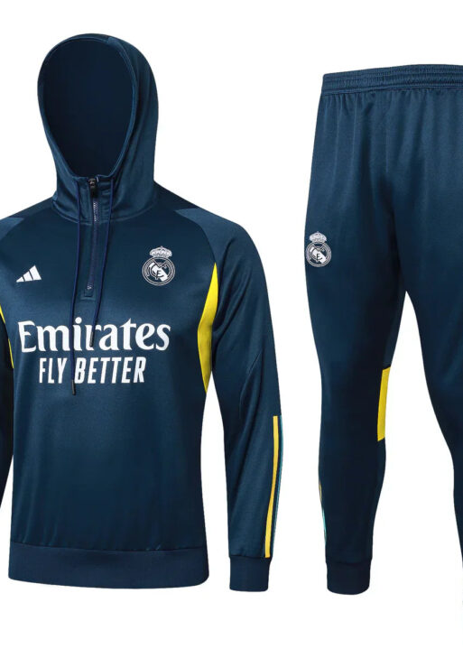 Real Madrid Dark Blue and Yellow Tracksuit
