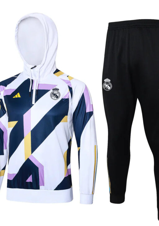 Real Madrid Black and White x Dark Blue Tracksuit