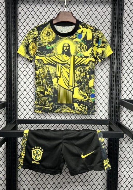 Brazil ”Jesus” Yellow Limited Jersey Kids Size