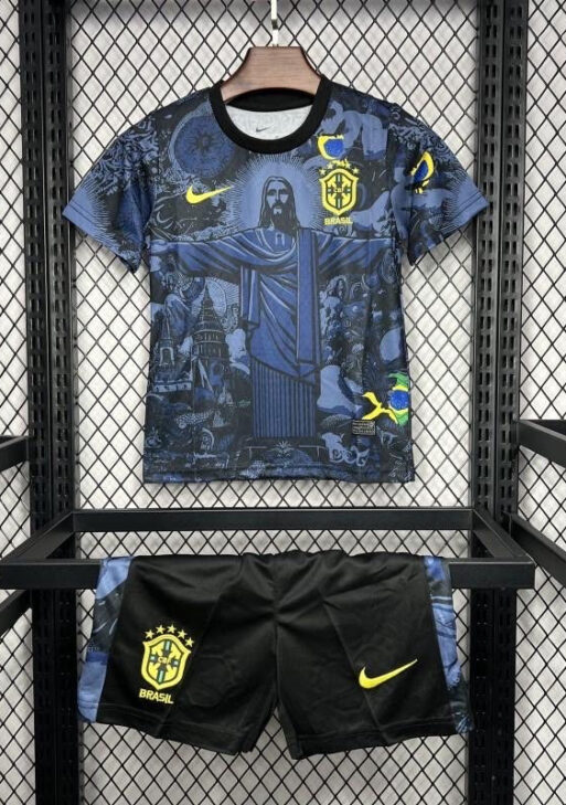Brazil ”Jesus” Blue Limited Jersey Kids Size