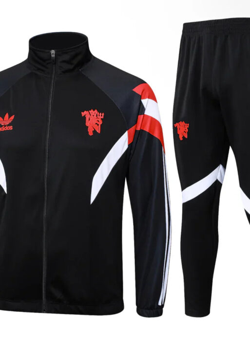 Manchester United Black and Red Tracksuit II