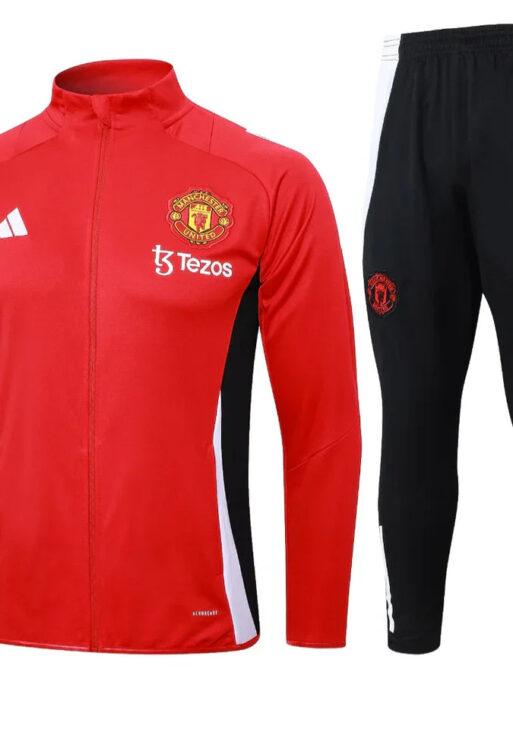 Manchester United Black and Red Tracksuit