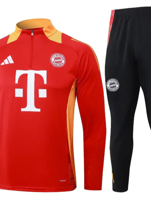 Bayern Munchen Black and Red Tracksuit