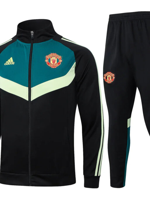 Manchester United Black and Dark Green Tracksuit