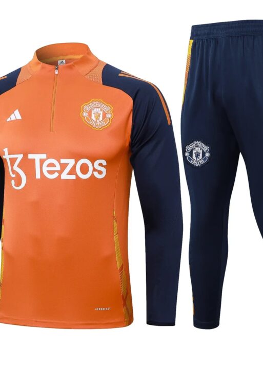 Manchester United Dark Blue and Orange Tracksuit